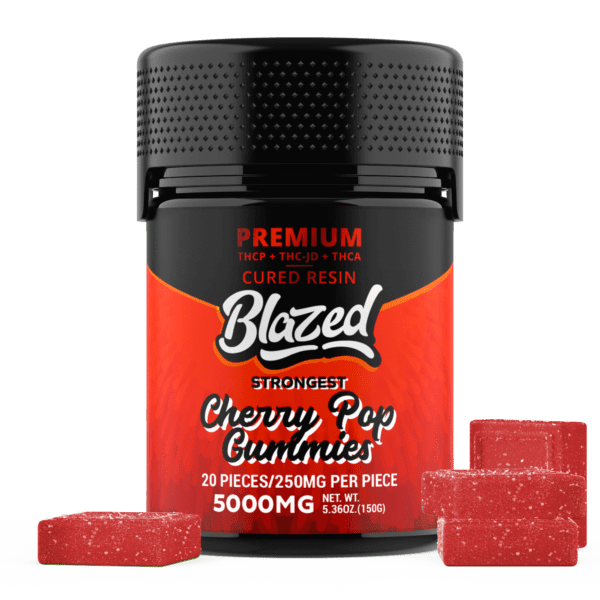 blazed cherry pop gummy 5000mg