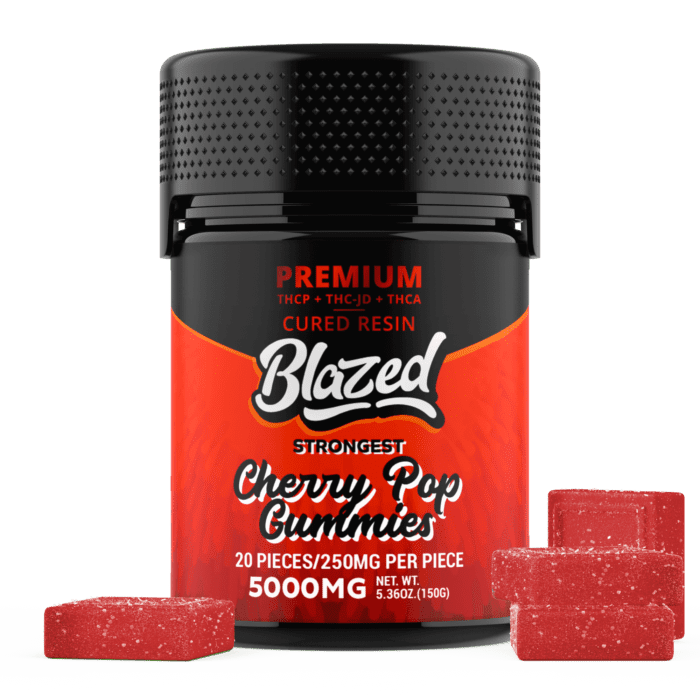 blazed cherry pop gummy 5000mg
